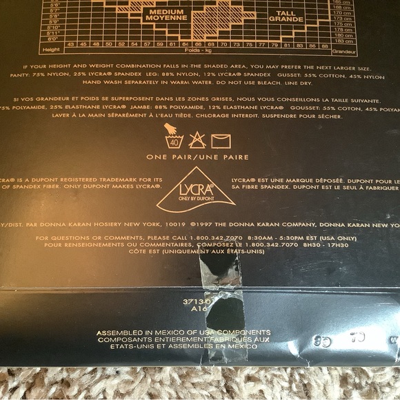 Donna Karan essential toners pantyhose, style A16, color charcoal, size: M - Picture 6 of 12